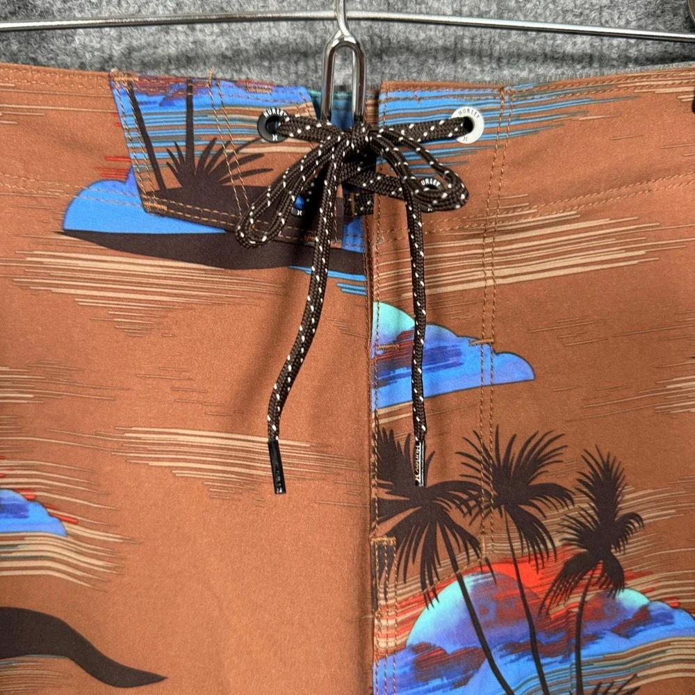 New Hurley Phantom Mens Size 30 Topical Surf Swim Board Shorts Orange Blue Beach